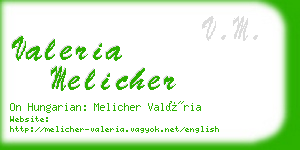 valeria melicher business card
